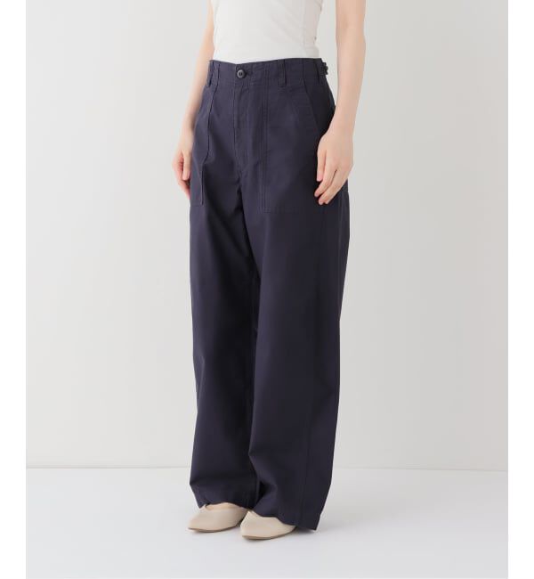 U by SPICK&SPAN「バレルレッグルーズベイカーパンツ」|カーゴ|