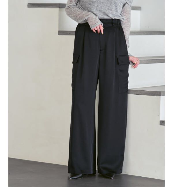 NOBLE「《セットアップ対応》ルナサテンカーゴパンツ」|カーゴ|