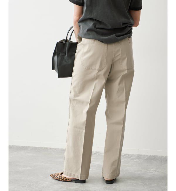 Spick and Span「《WEB限定カラー有り》バックサテンストレッチベイカーパンツ」|カーゴ|