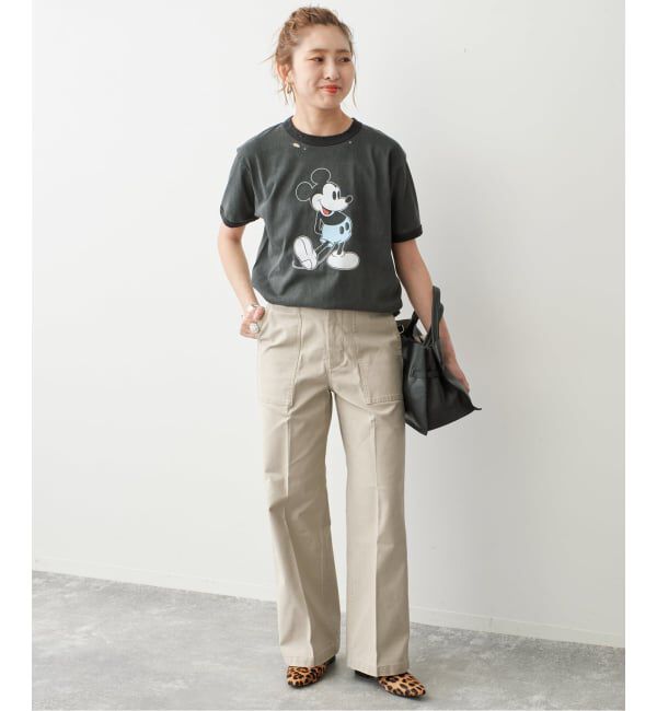 Spick and Span「《WEB限定カラー有り》バックサテンストレッチベイカーパンツ」|カーゴ|