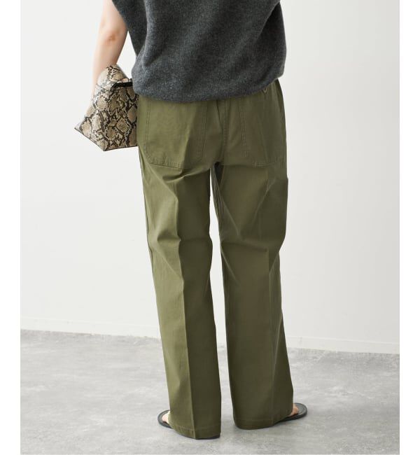 Spick and Span「《WEB限定カラー有り》バックサテンストレッチベイカーパンツ」|カーゴ|