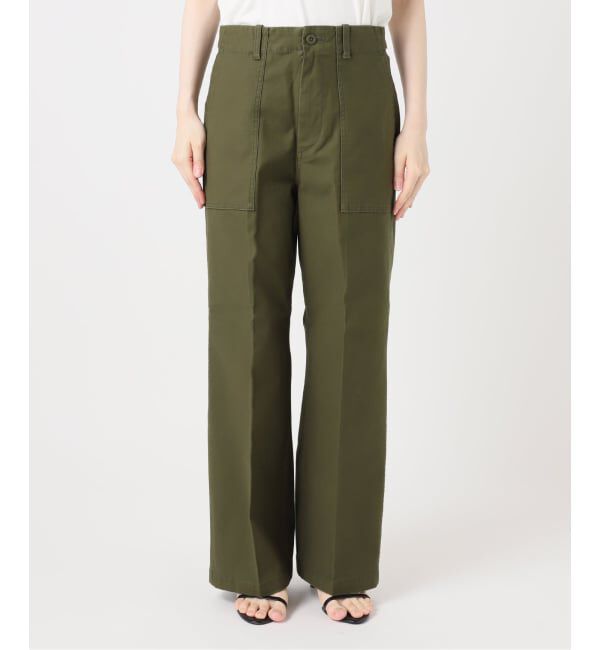 Spick and Span「《WEB限定カラー有り》バックサテンストレッチベイカーパンツ」|カーゴ|
