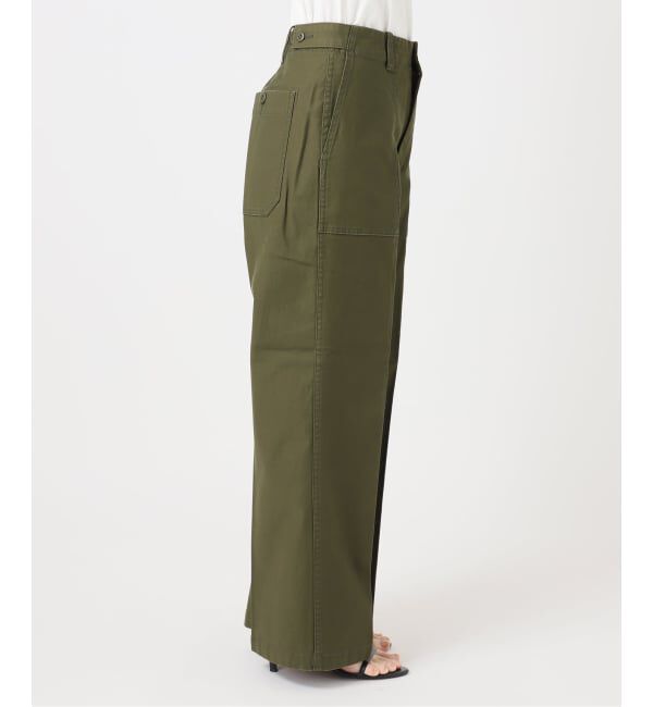 Spick and Span「《WEB限定カラー有り》バックサテンストレッチベイカーパンツ」|カーゴ|