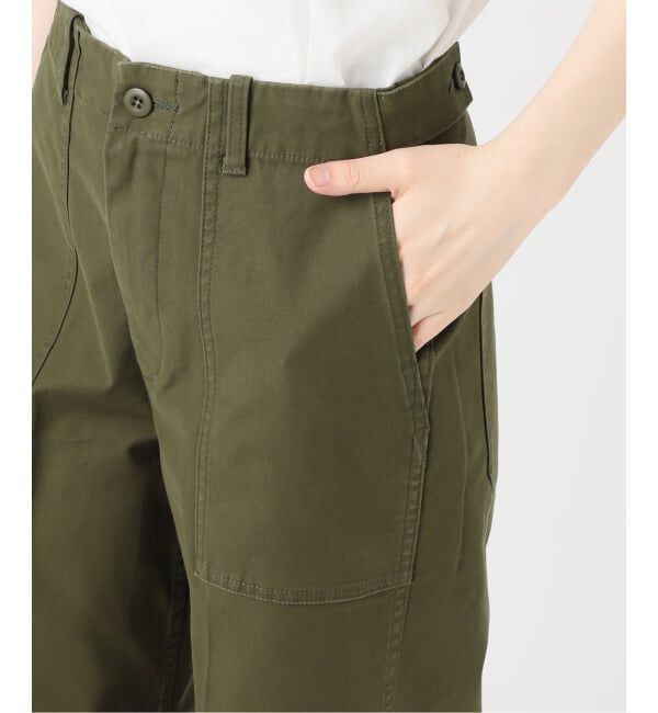 Spick and Span「《WEB限定カラー有り》バックサテンストレッチベイカーパンツ」|カーゴ|