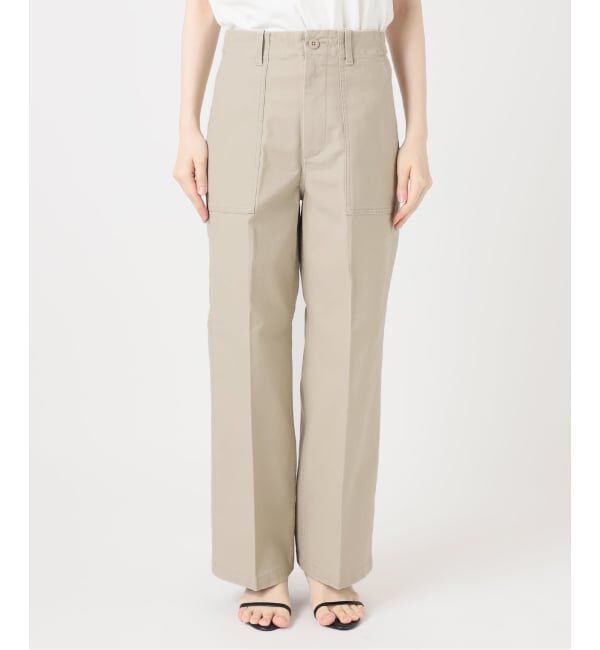 Spick and Span「《WEB限定カラー有り》バックサテンストレッチベイカーパンツ」|カーゴ|