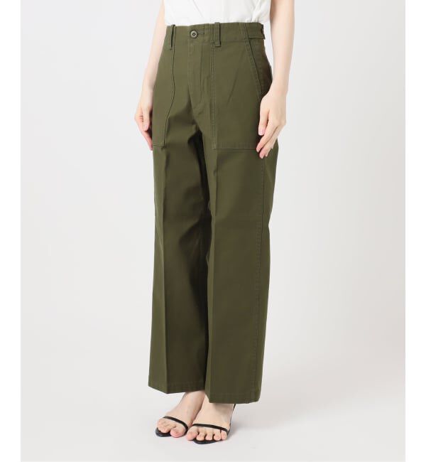 Spick and Span「《WEB限定カラー有り》バックサテンストレッチベイカーパンツ」|カーゴ|