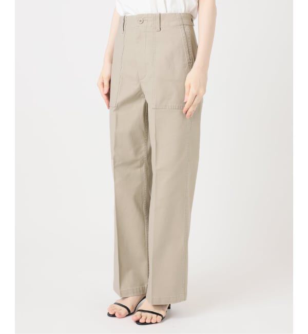 Spick and Span「《WEB限定カラー有り》バックサテンストレッチベイカーパンツ」|カーゴ|