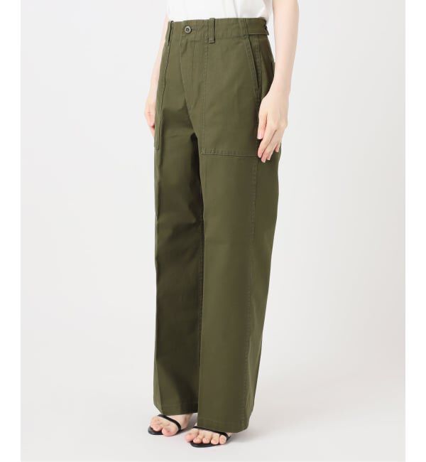 Spick and Span「《WEB限定カラー有り》バックサテンストレッチベイカーパンツ」|カーゴ|