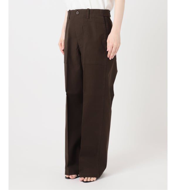 Spick and Span「《WEB限定カラー有り》バックサテンストレッチベイカーパンツ」|カーゴ|