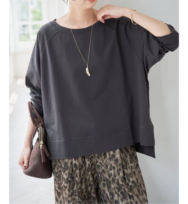 Spick and Span「ロングスリーブラグランスウェット」|Tシャツ・カットソー|グレー