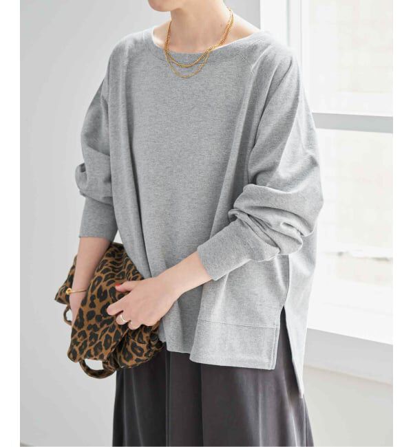 Spick and Span「ロングスリーブラグランスウェット」|Tシャツ・カットソー|グレーA