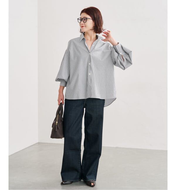 Spick and Span「CO/PEギャザースリーブシャツ」|シャツ・ブラウス|