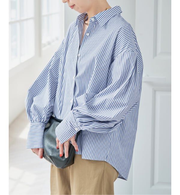 Spick and Span「CO/PEギャザースリーブシャツ」|シャツ・ブラウス|