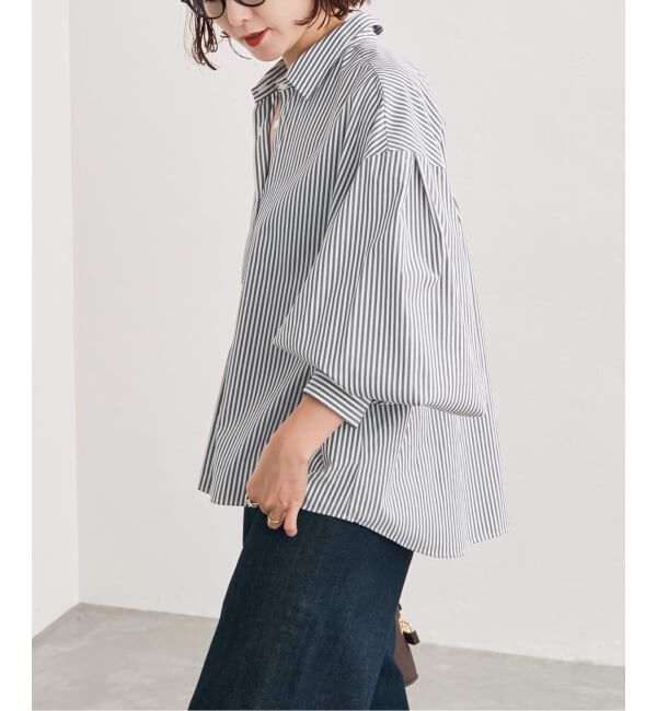 Spick and Span「CO/PEギャザースリーブシャツ」|シャツ・ブラウス|