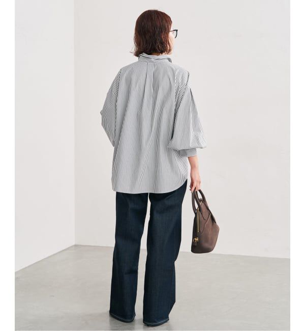 Spick and Span「CO/PEギャザースリーブシャツ」|シャツ・ブラウス|