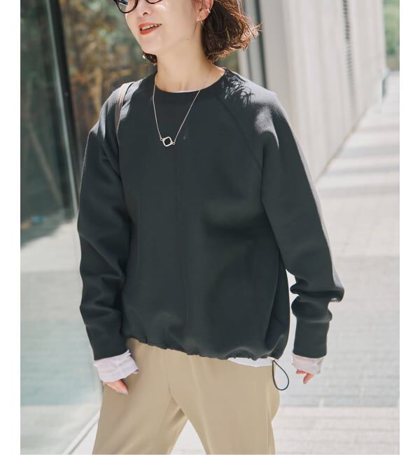 Spick and Span「《新色 / 追加》ダンボールヘムギャザープルオーバー」|Tシャツ・カットソー|ブラック