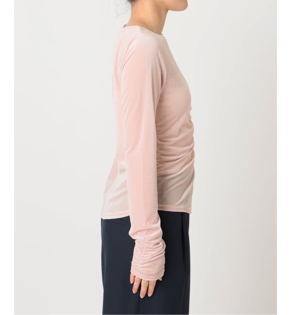  「【洗える】カットアウトベロアトップス」|Tシャツ・カットソー|