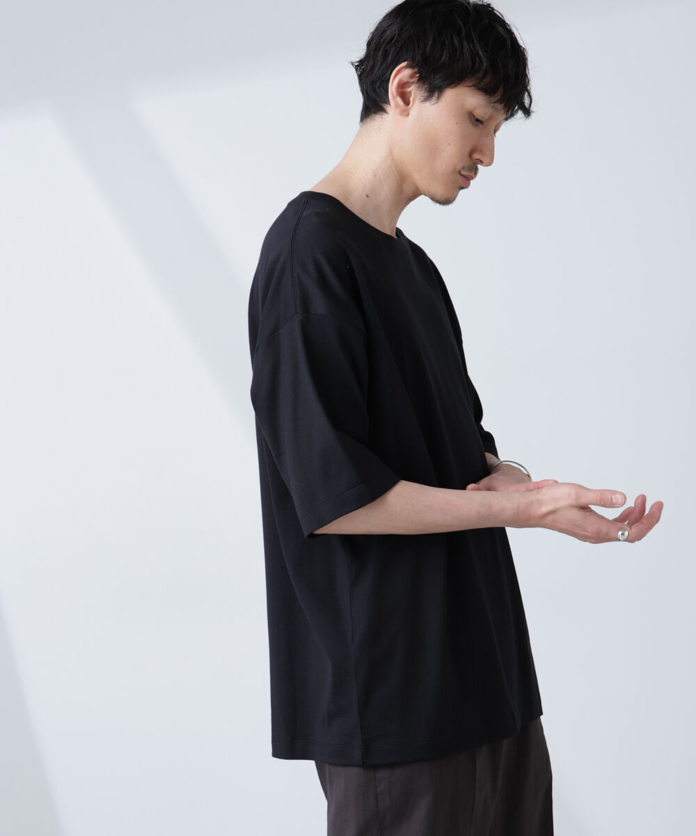 nano･universe「WEB限定/Anti Soaked(R)  汗染み防止 クルーネック ビッグシルエットTシャツ」|Tシャツ・カットソー|