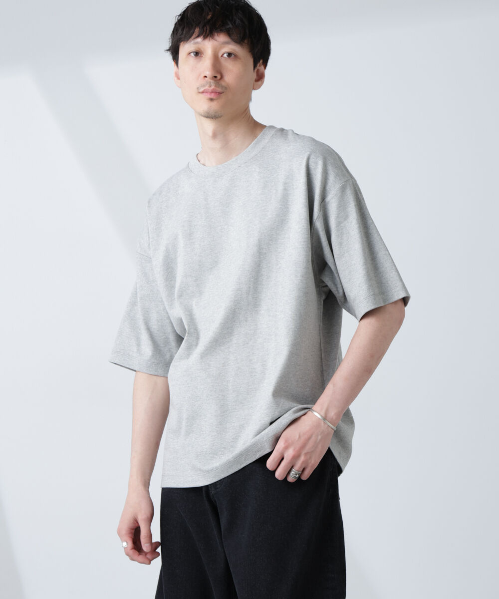 nano･universe「WEB限定/Anti Soaked(R)  汗染み防止 クルーネック ビッグシルエットTシャツ」|Tシャツ・カットソー|