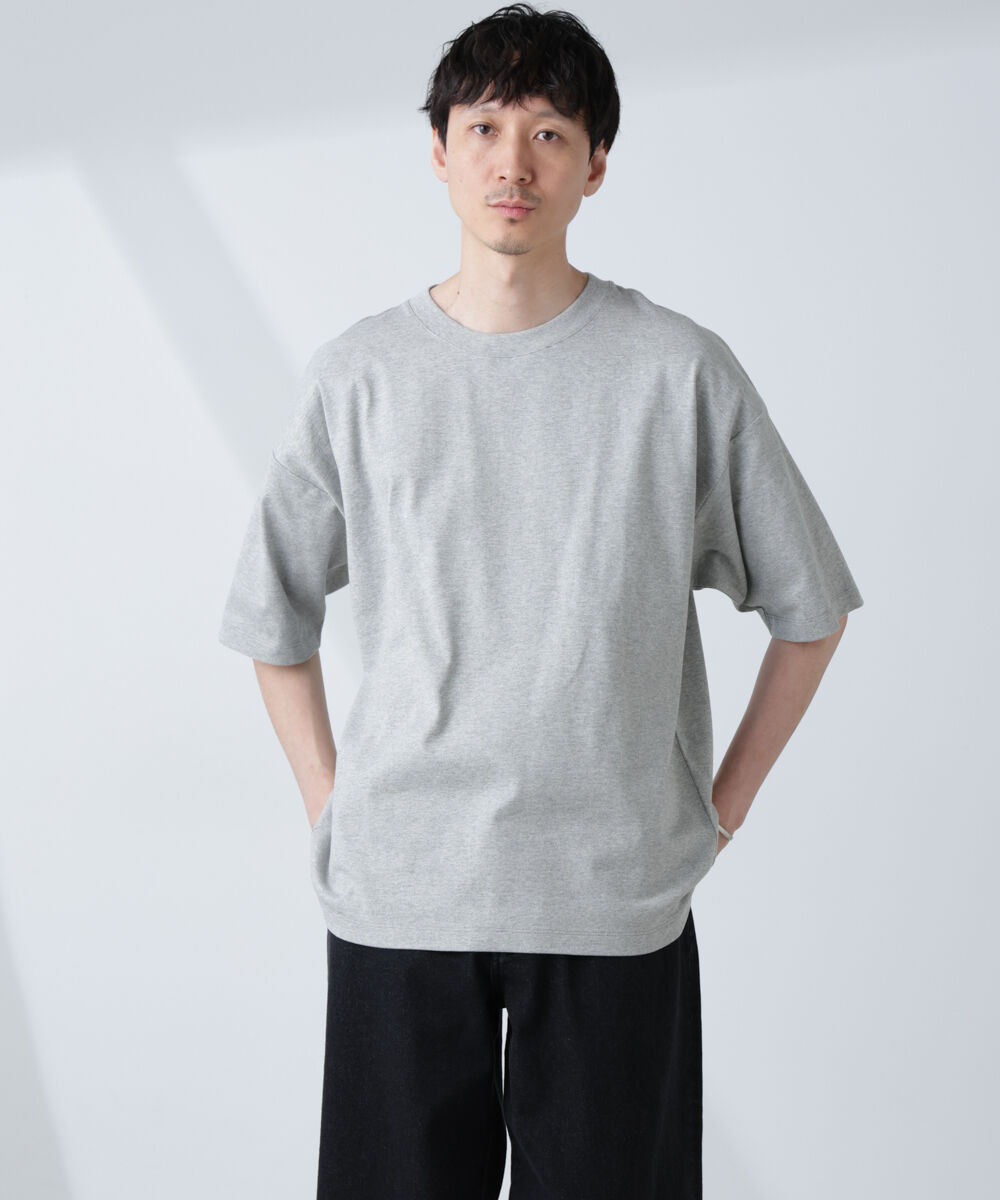 nano･universe「WEB限定/Anti Soaked(R)  汗染み防止 クルーネック ビッグシルエットTシャツ」|Tシャツ・カットソー|
