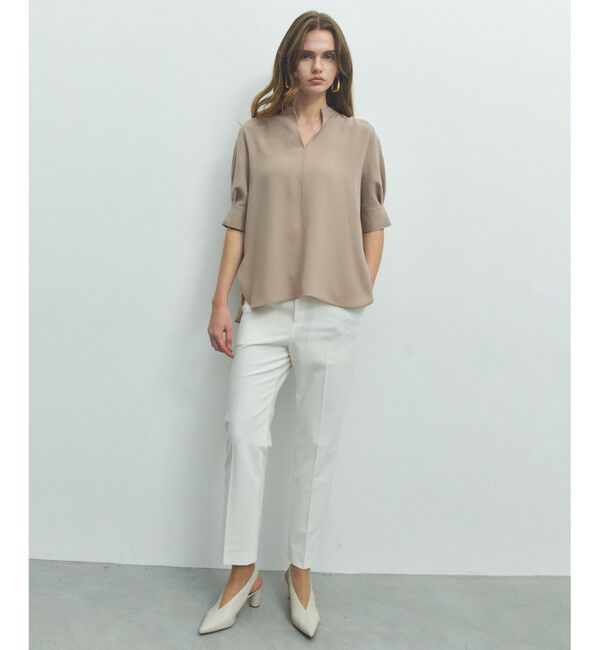 BEIGE,「FLEUR / バックサテン プルオーバーブラウス」|シャツ・ブラウス|