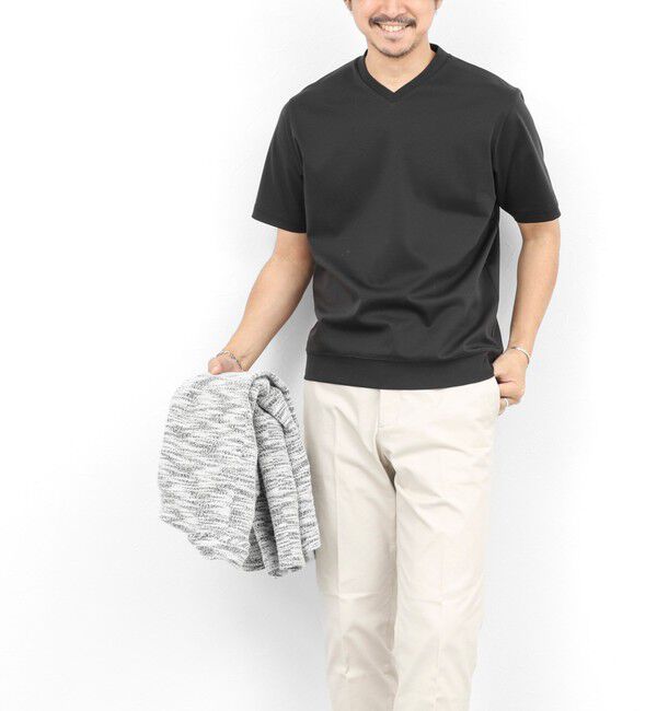 NOLLEY'S goodman「《ビジカジ対応》シルケットスムース VネックドレスTシャツ 26SS」|Tシャツ・カットソー|