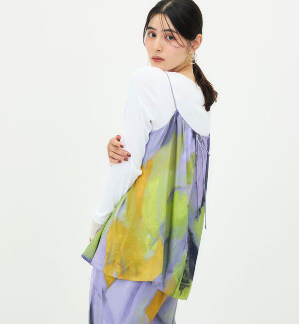NOLLEY'S「ウォッシャブル袖口シアー切替ロンT」|Tシャツ・カットソー|