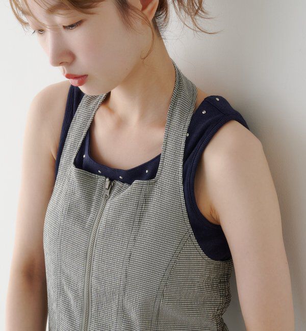  「カップ付きスタッズタンク」|Tシャツ・カットソー|