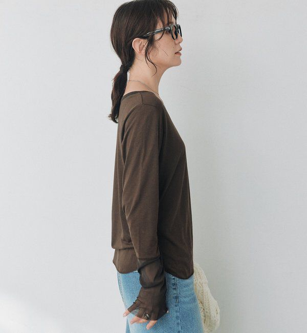  「チュールキリカエカットソー」|Tシャツ・カットソー|
