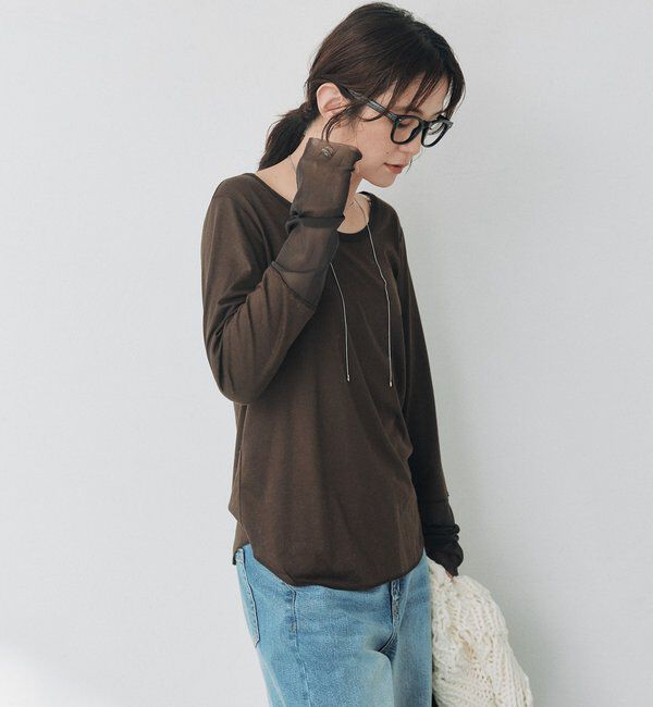 「チュールキリカエカットソー」|Tシャツ・カットソー|