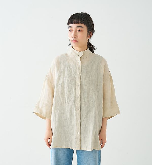 collex「ワイドスリーブリネンオーバーシャツ」|シャツ・ブラウス|