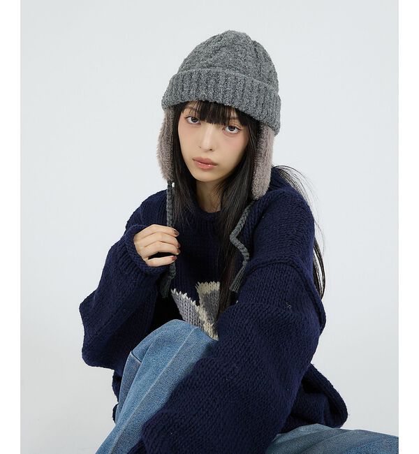 Rouge vif「【RUBEN/ルーベン】ブークレイヤーカバーボア付きワッチキャップ/RUS-84」|その他|