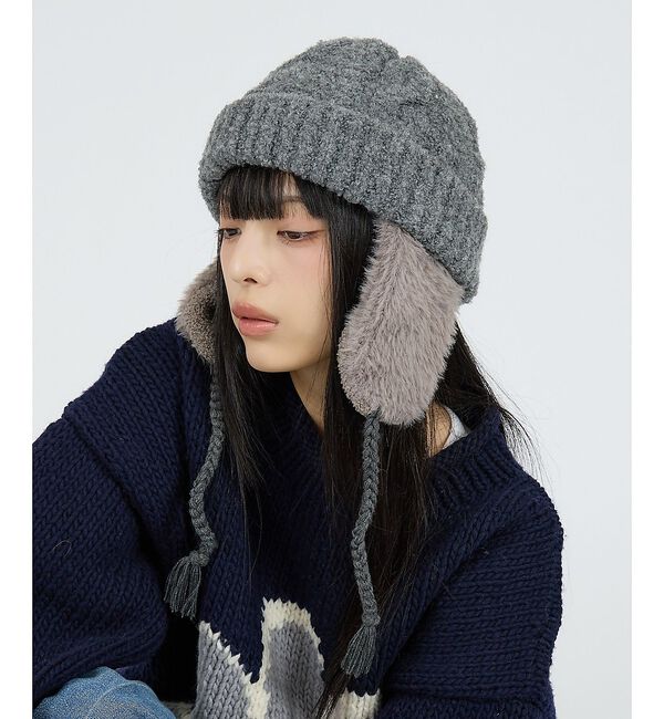 Rouge vif「【RUBEN/ルーベン】ブークレイヤーカバーボア付きワッチキャップ/RUS-84」|その他|