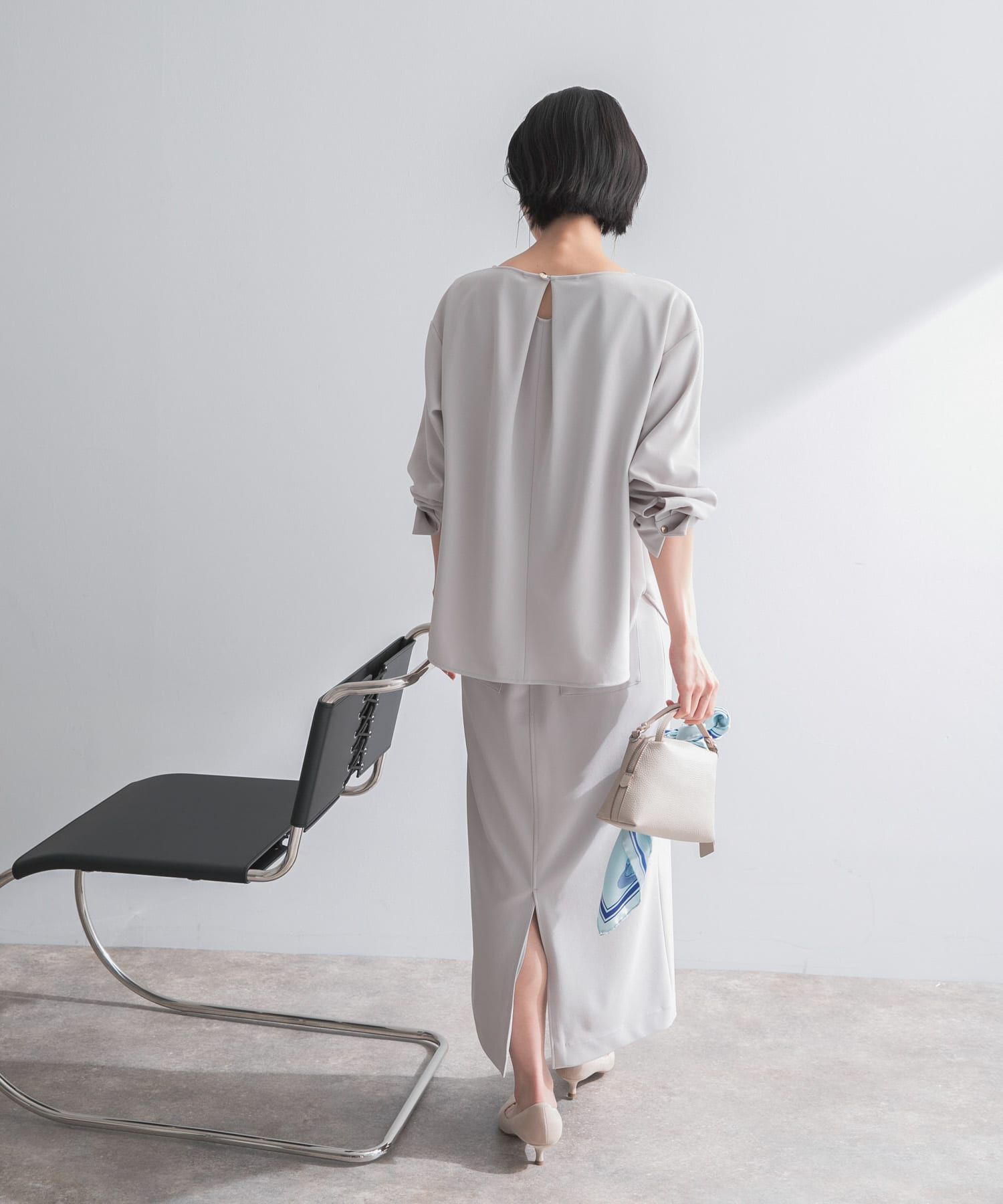 URBAN RESEARCH ROSSO「ストレッチジョーゼットブラウス」|シャツ・ブラウス|