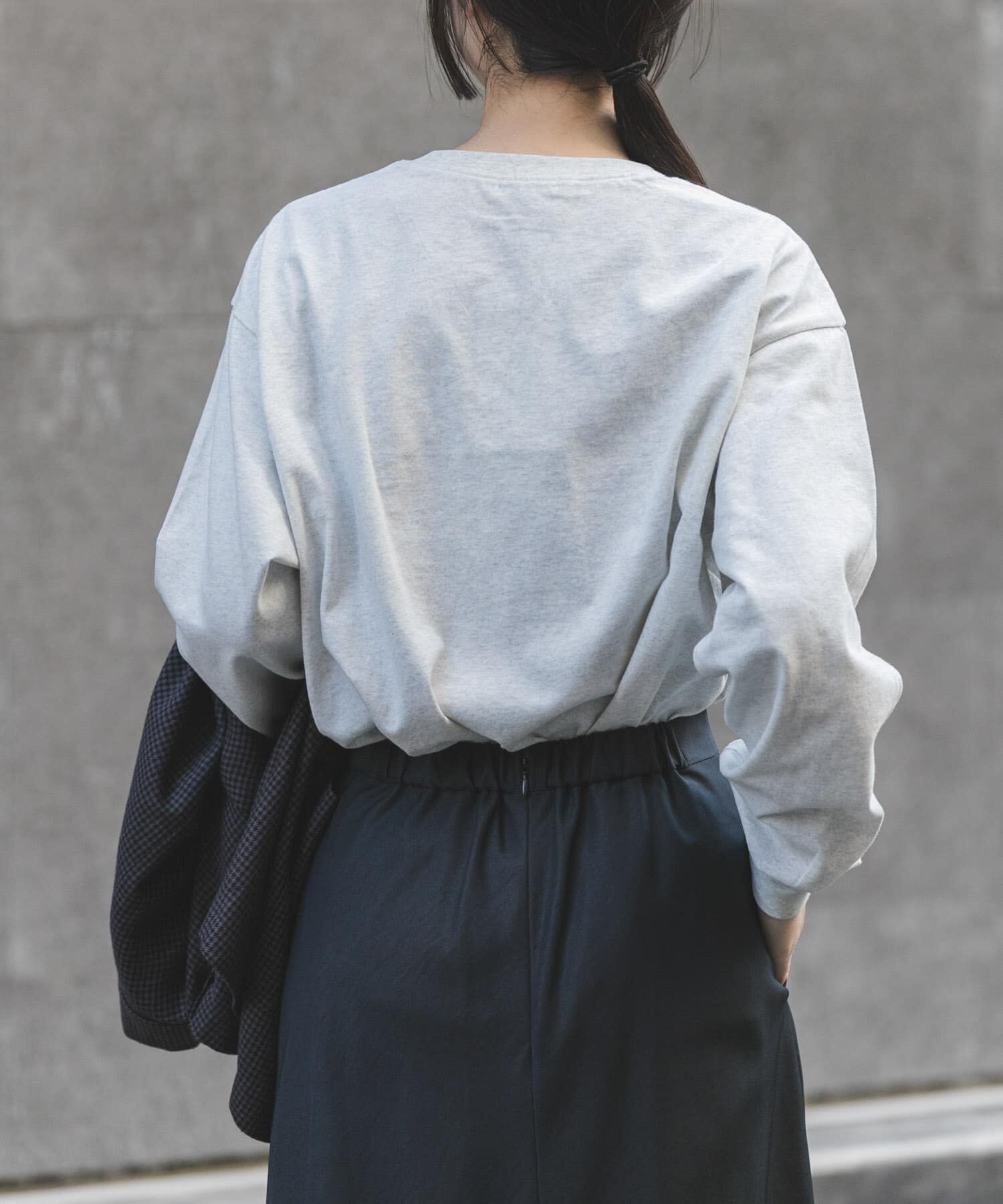 URBAN RESEARCH DOORS「FORK&SPOON　ピグメントプリントロングスリーブTシャツ」|Tシャツ・カットソー|