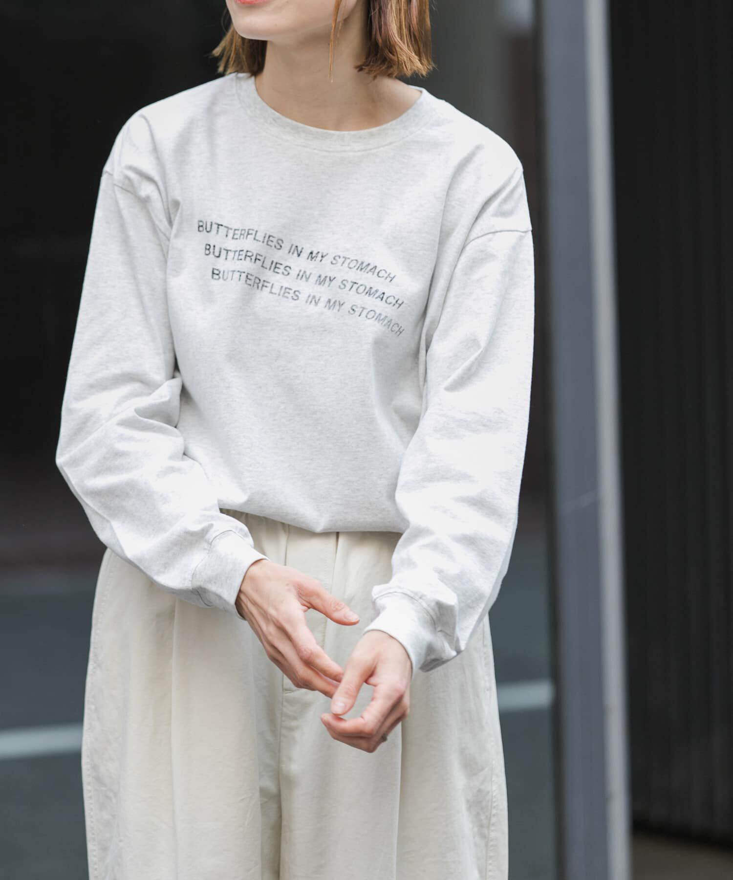 URBAN RESEARCH DOORS「FORK&SPOON　ピグメントプリントロングスリーブTシャツ」|Tシャツ・カットソー|
