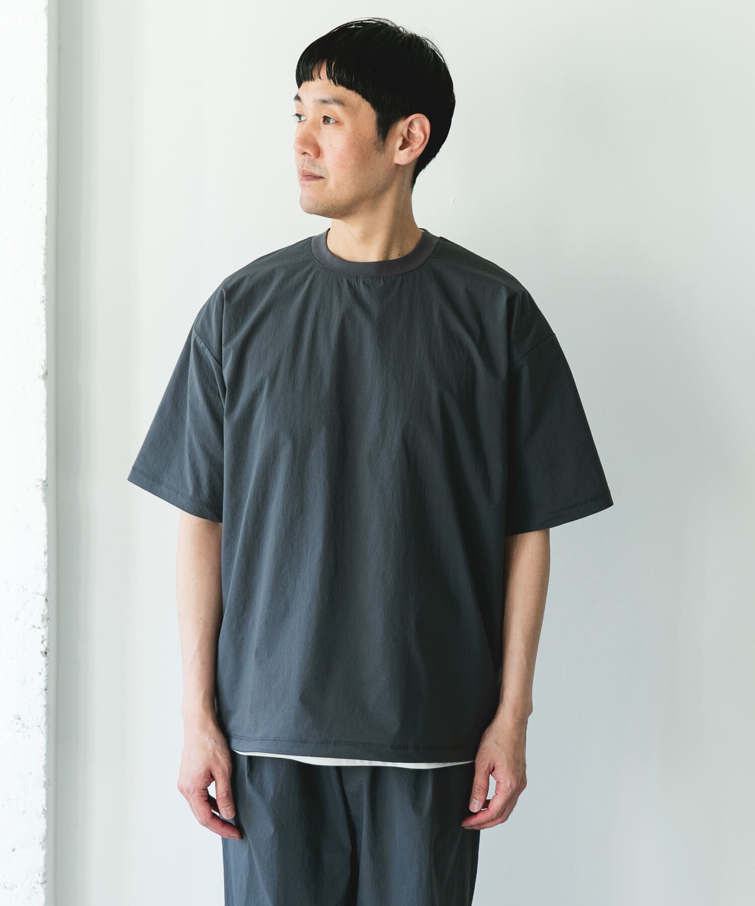 URBAN RESEARCH DOORS「『UVカット/接触冷感/吸水速乾』ストレッチクロス プルオーバー」|Tシャツ・カットソー|