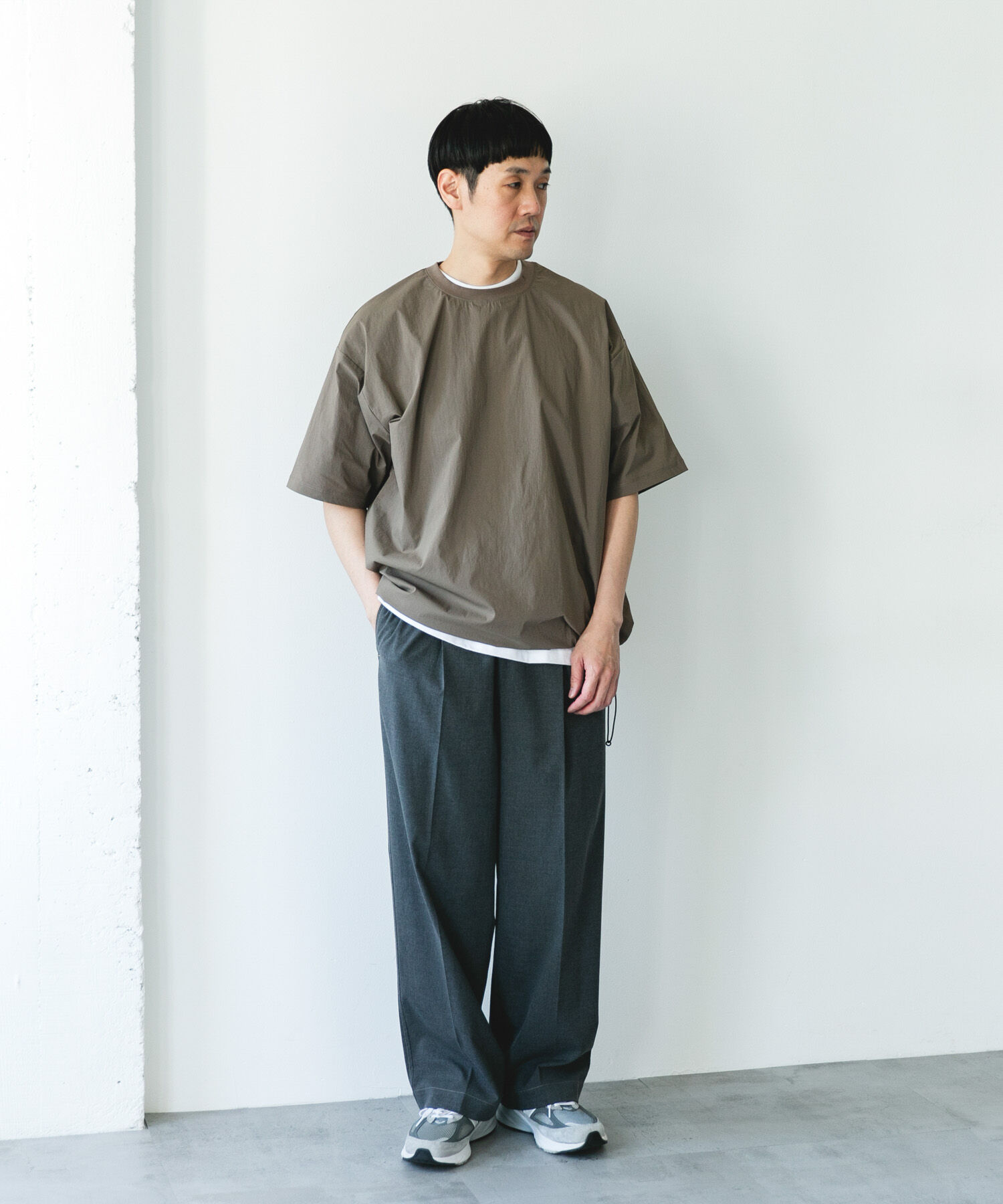 URBAN RESEARCH DOORS「『UVカット/接触冷感/吸水速乾』ストレッチクロス プルオーバー」|Tシャツ・カットソー|