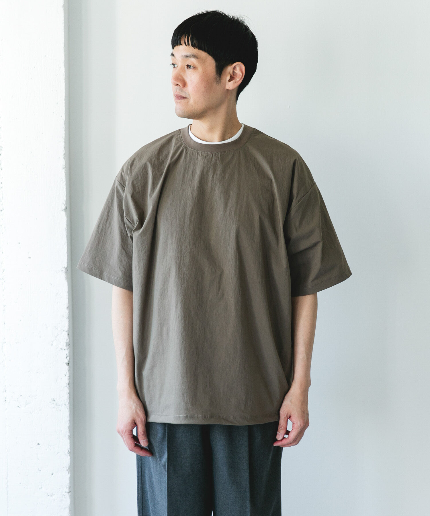 URBAN RESEARCH DOORS「『UVカット/接触冷感/吸水速乾』ストレッチクロス プルオーバー」|Tシャツ・カットソー|