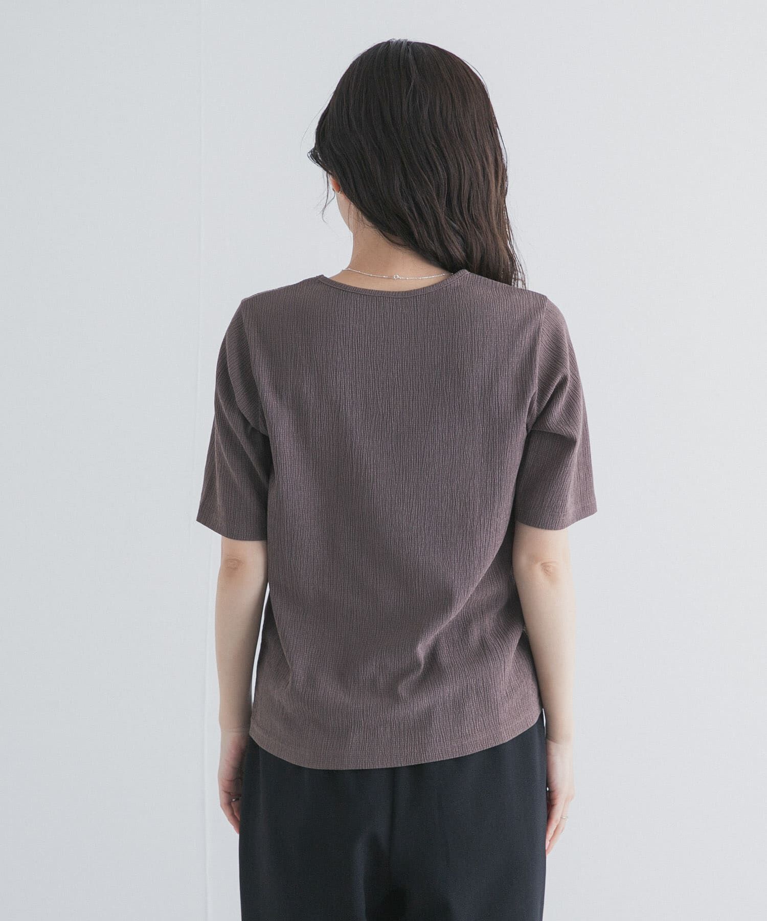 URBAN RESEARCH DOORS「5分袖楊柳カットTシャツ」|Tシャツ・カットソー|