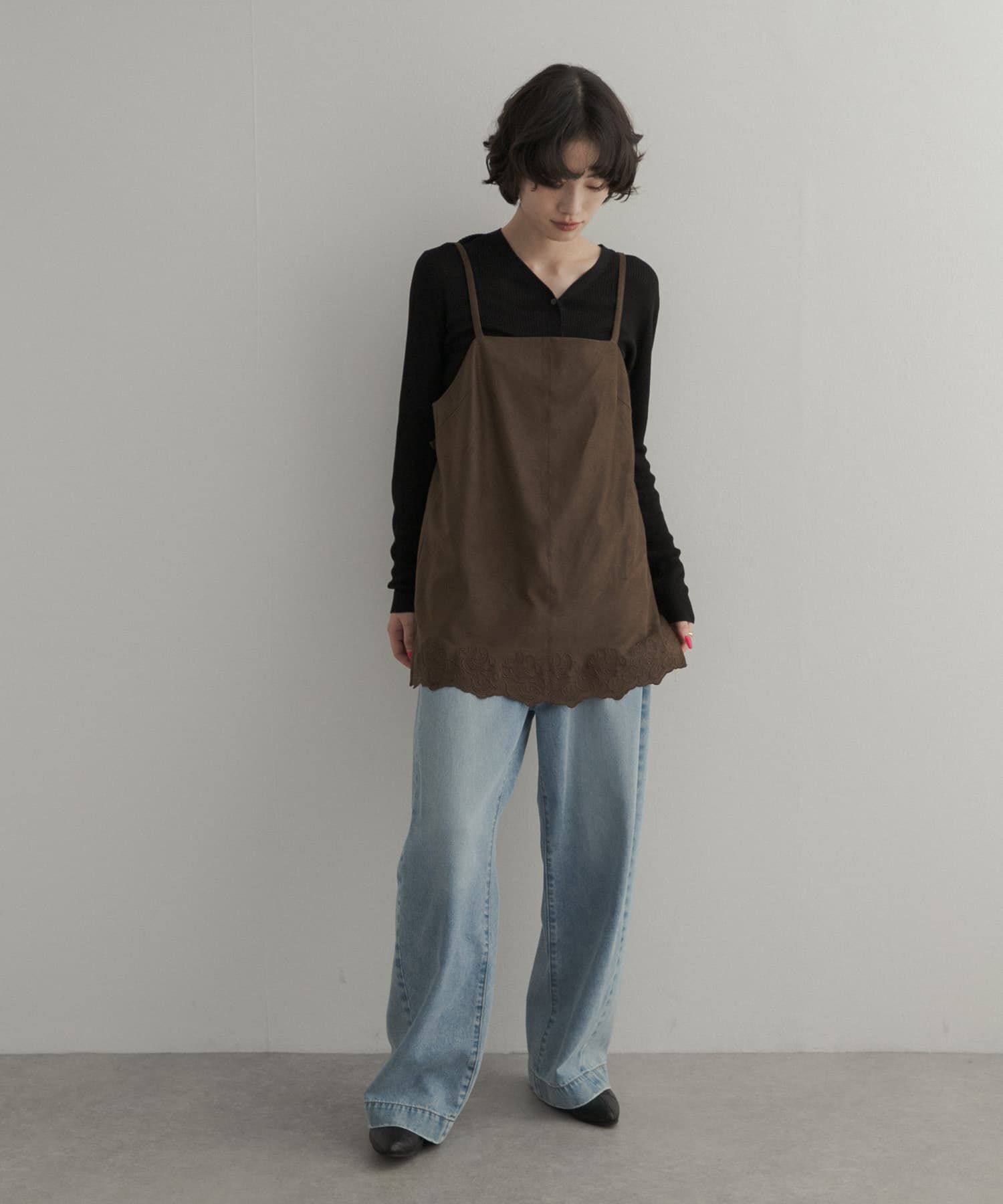 URBAN RESEARCH DOORS「ヘム刺繍スエードライクキャミソール」|その他|