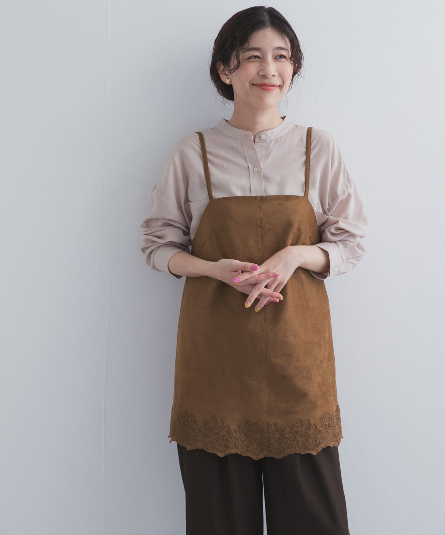 URBAN RESEARCH DOORS「ヘム刺繍スエードライクキャミソール」|その他|
