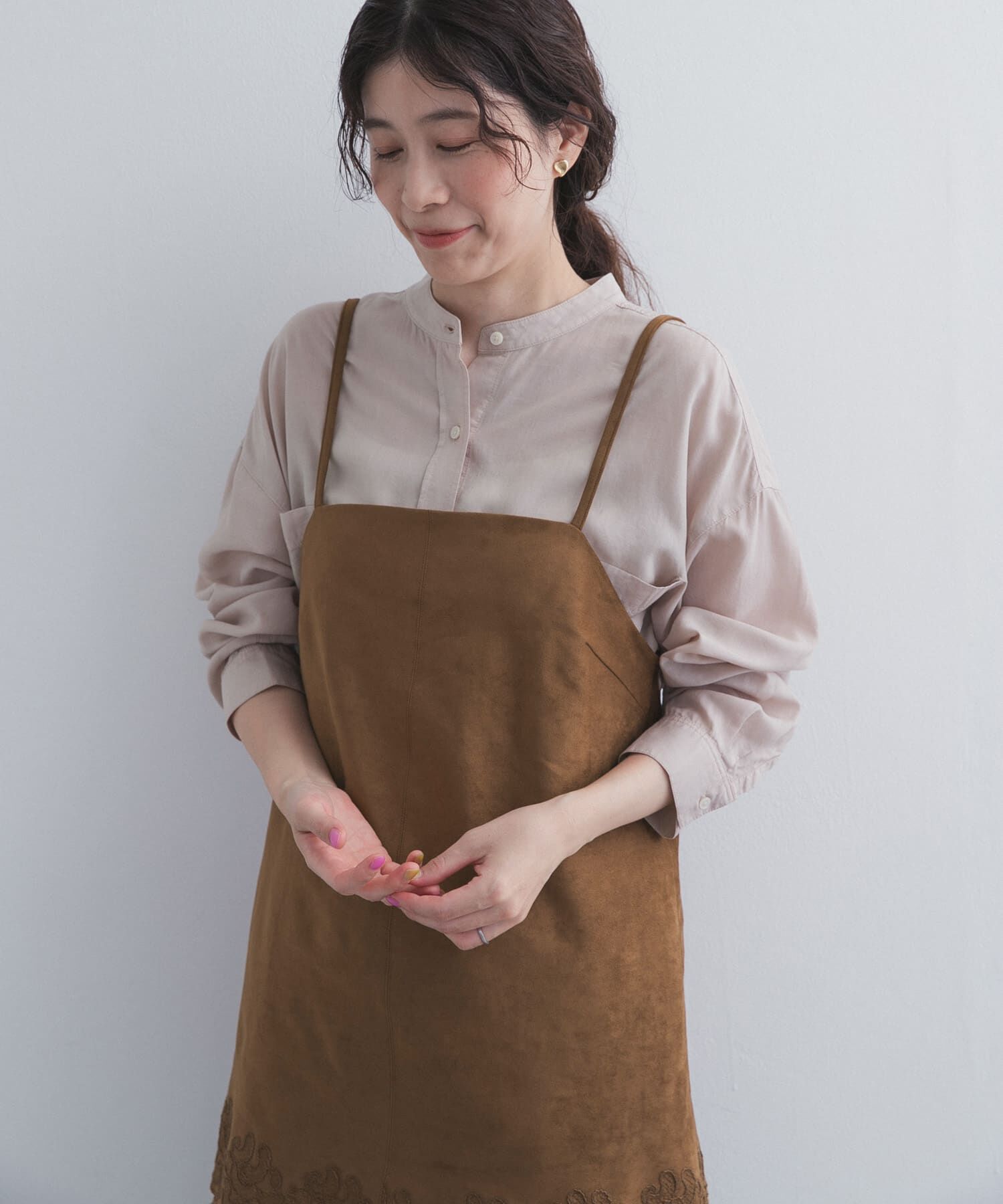 URBAN RESEARCH DOORS「ヘム刺繍スエードライクキャミソール」|その他|