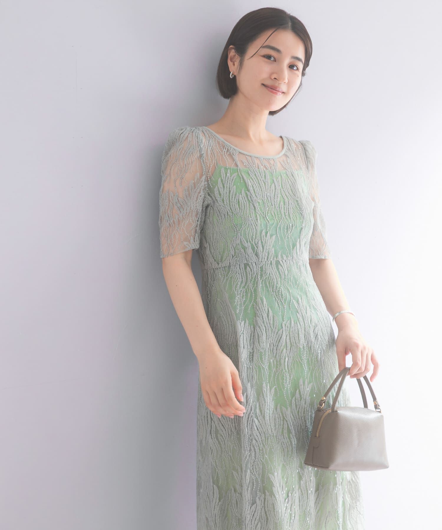URBAN RESEARCH ROSSO「kaene　スパンコールアネモネドレス」|ワンピース|