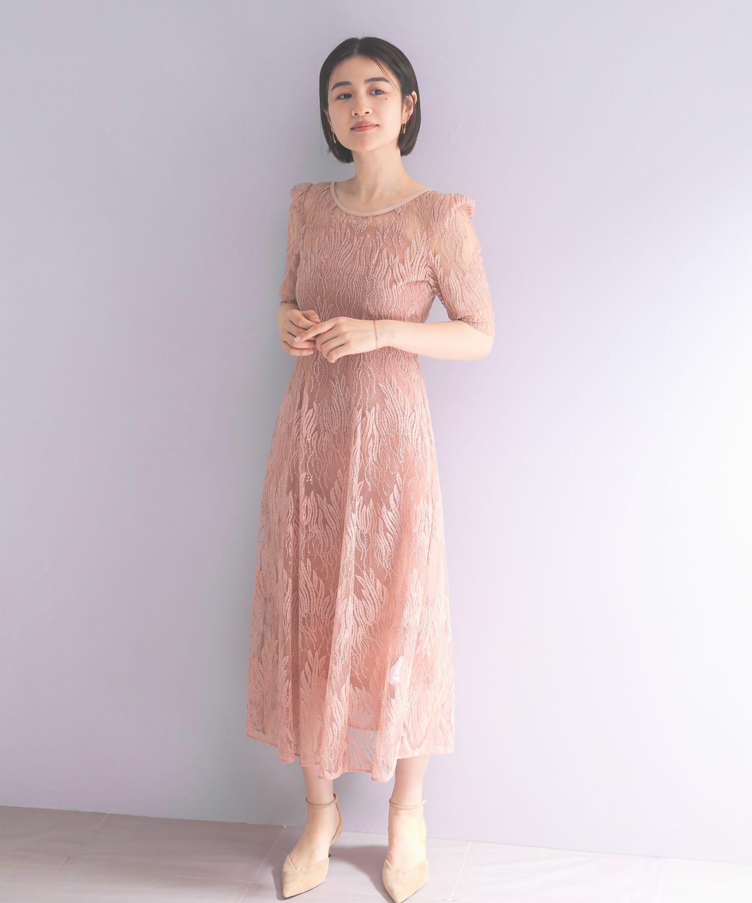 URBAN RESEARCH ROSSO「kaene　スパンコールアネモネドレス」|ワンピース|