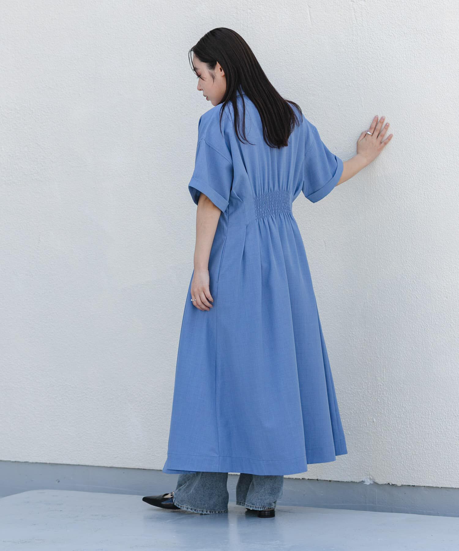 SENSE OF PLACE by URBAN RESEARCH「『UR TECH DRYLUXE』リネンライクワンピース」|ワンピース|