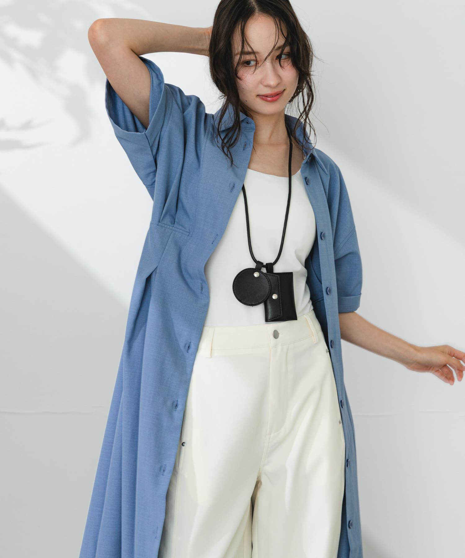 SENSE OF PLACE by URBAN RESEARCH「『UR TECH DRYLUXE』リネンライクワンピース」|ワンピース|