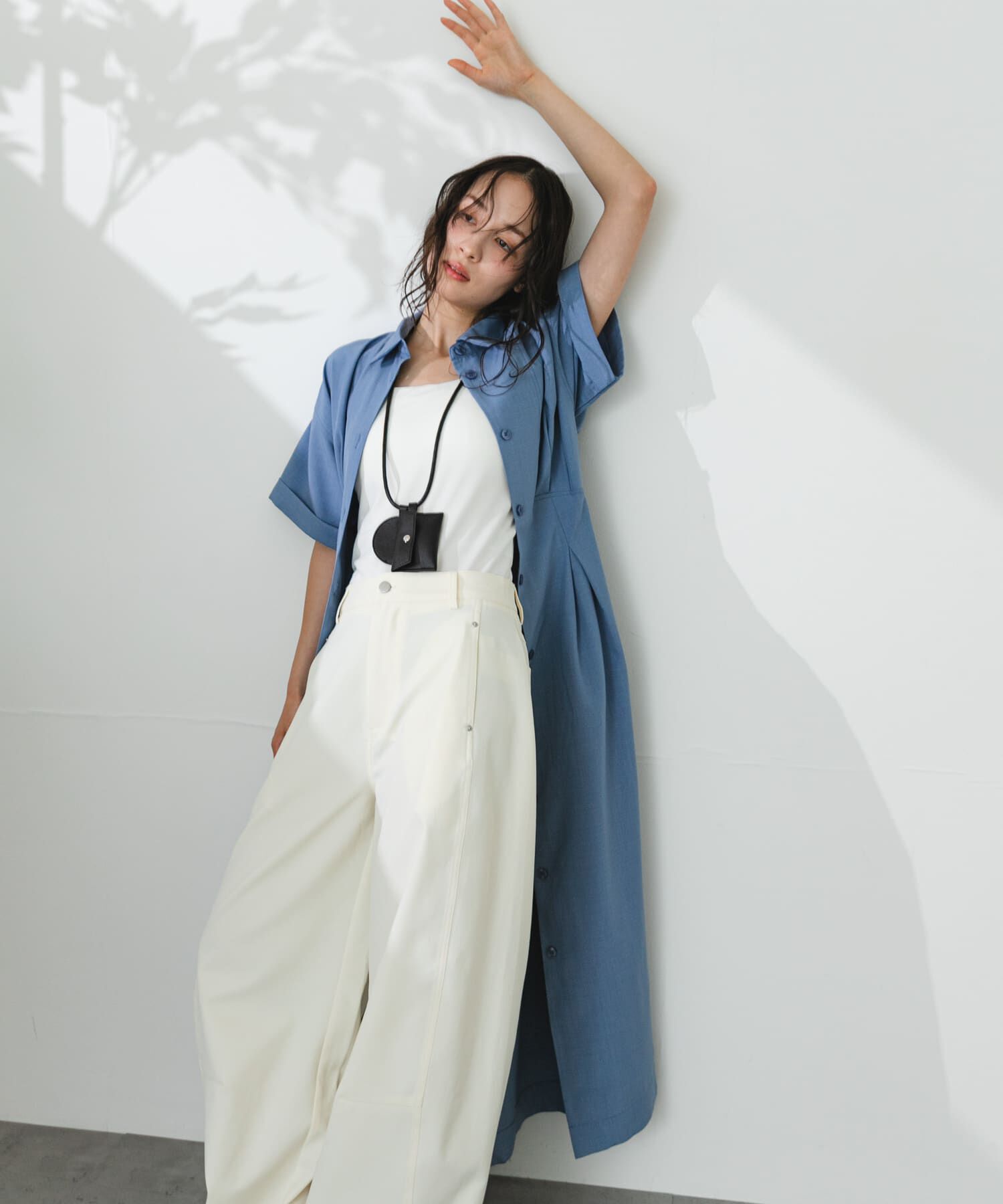 SENSE OF PLACE by URBAN RESEARCH「『UR TECH DRYLUXE』リネンライクワンピース」|ワンピース|