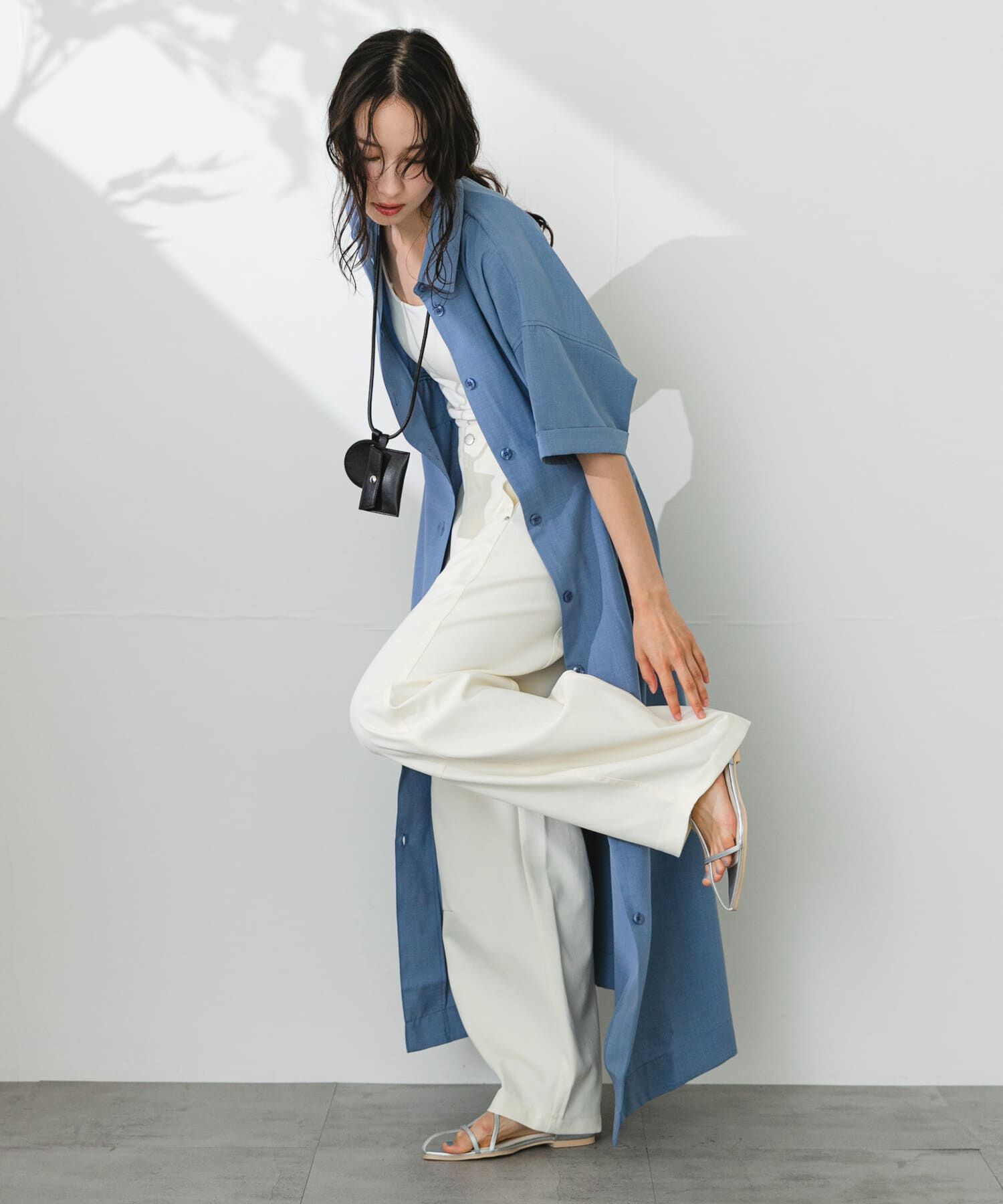 SENSE OF PLACE by URBAN RESEARCH「『UR TECH DRYLUXE』リネンライクワンピース」|ワンピース|