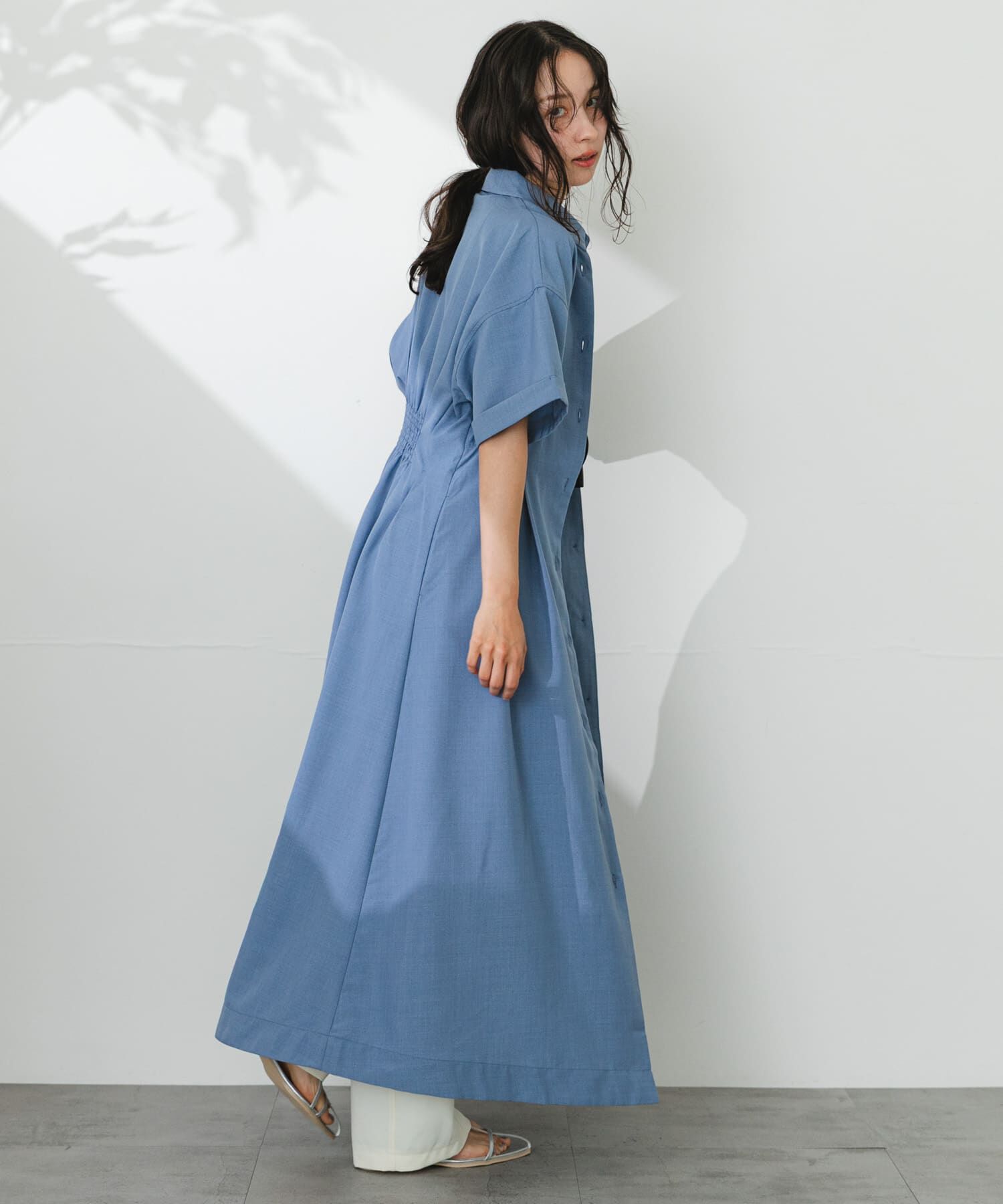SENSE OF PLACE by URBAN RESEARCH「『UR TECH DRYLUXE』リネンライクワンピース」|ワンピース|